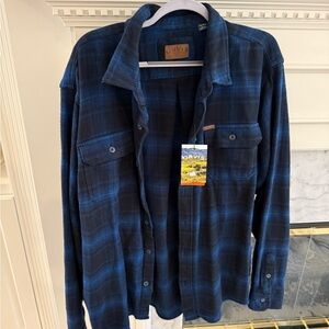 Orvis Navy Checkered Shirt XXL
